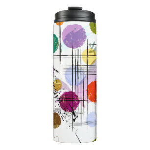 abstract background pattern, with circles, lines, thermal tumbler