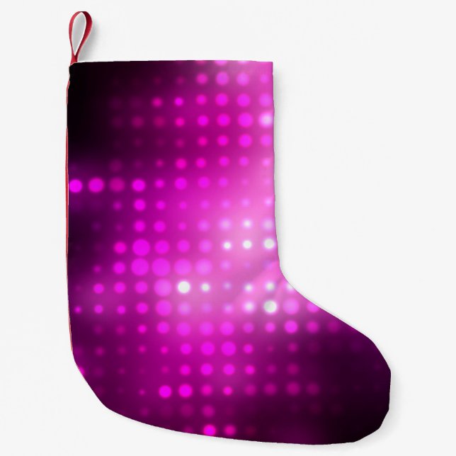 Abstract background. pink geometrical background w small christmas stocking (Front)