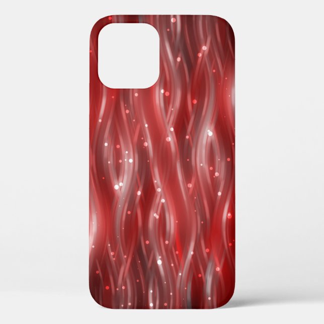 abstract background. red background with waves and Case-Mate iPhone case (Back)