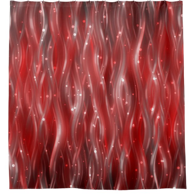 abstract background. red background with waves and shower curtain (Front)