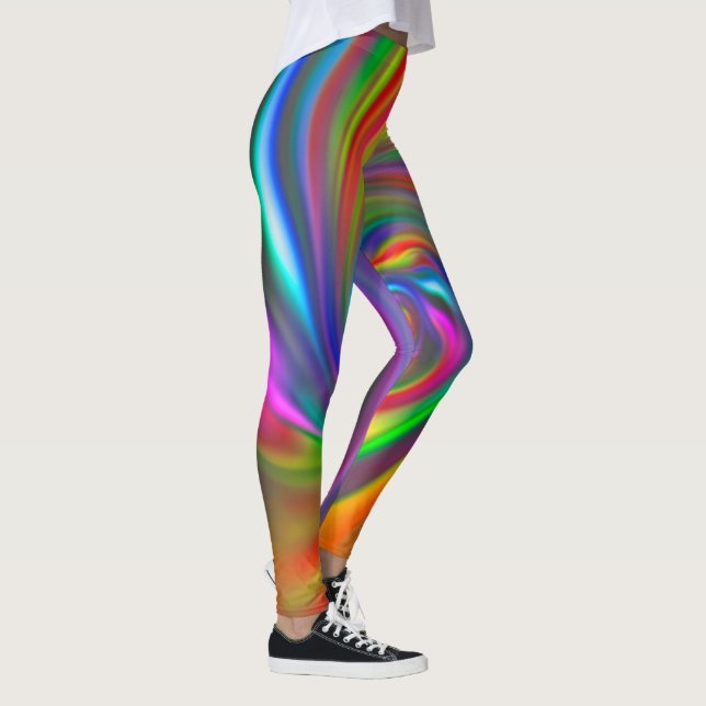 Abstract Background Spirals soft 1 Leggings (Right)