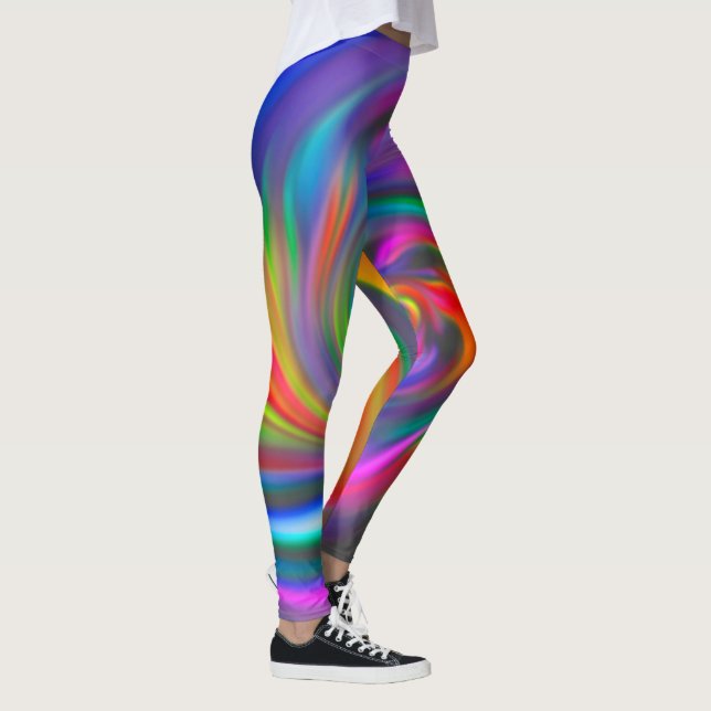 Abstract Background Spirals soft 1 Leggings (Right)