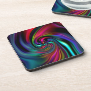 Abstract Background Spirals Soft I Coaster