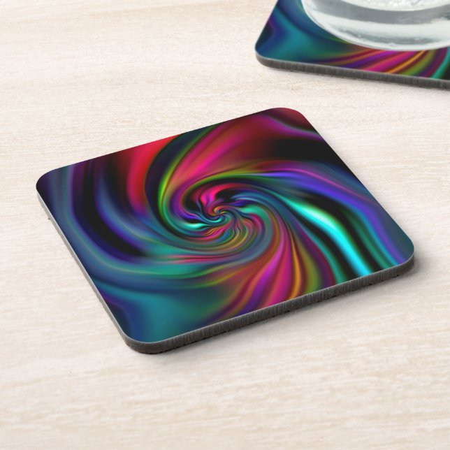 Abstract Background Spirals Soft I Coaster (Left Side)