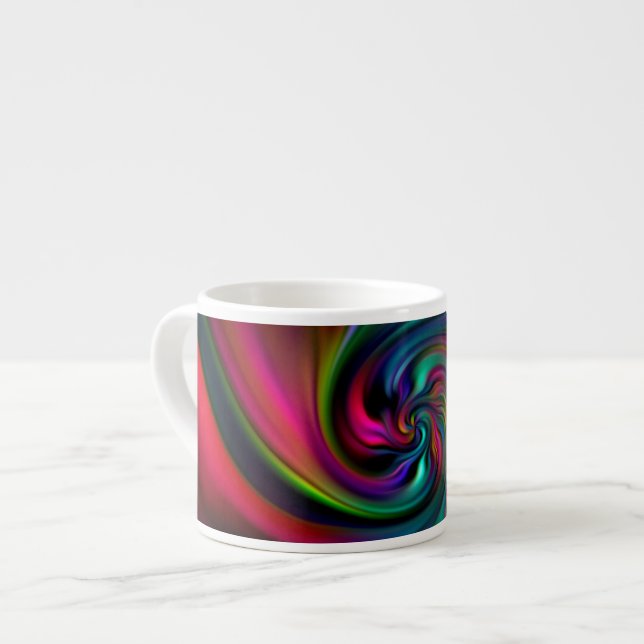 Abstract Background Spirals Soft I Espresso Cup (Front Left)