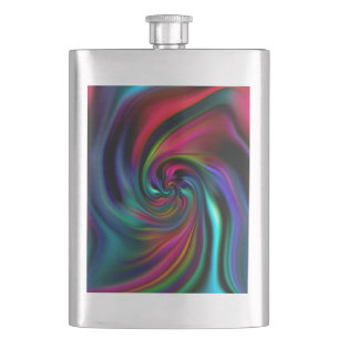 Abstract Background Spirals Soft I Hip Flask