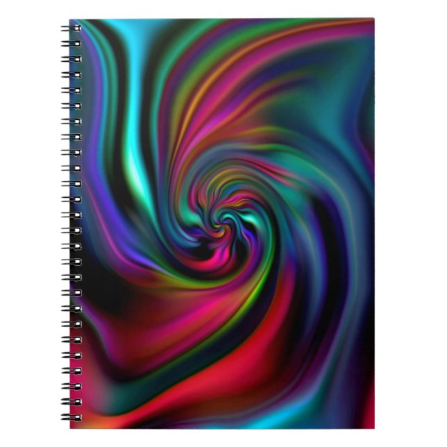 Abstract Background Spirals Soft I Notebook (Front)
