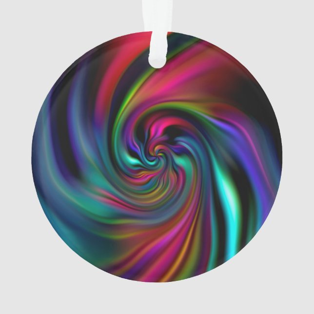 Abstract Background Spirals Soft I Ornament (Back)