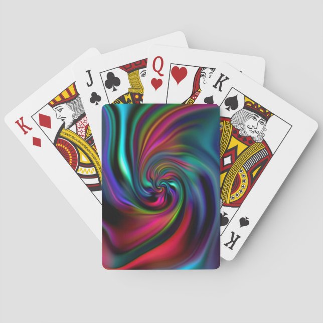 Abstract Background Spirals Soft I Playing Cards (Back)