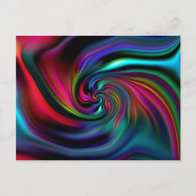 Abstract Background Spirals Soft I Postcard (Front)