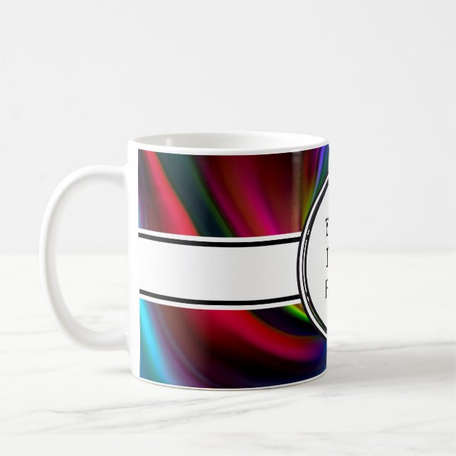 Abstract Background Spirals soft I + your text Coffee Mug (Left)