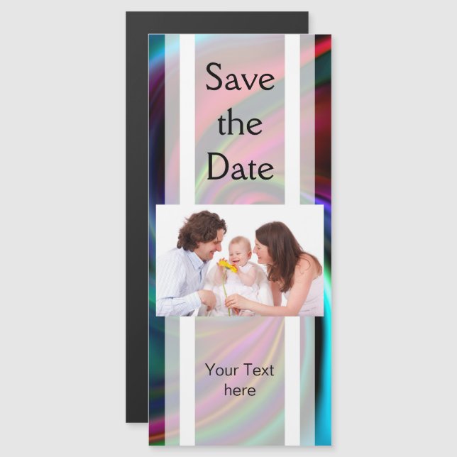 Abstract Background Spirals soft I + your text Magnetic Invitation (Front/Back)