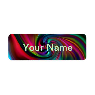 Abstract Background Spirals Soft I + your text Return Address Label