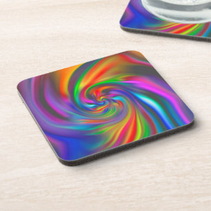 Abstract Background Spirals Soft II Coaster