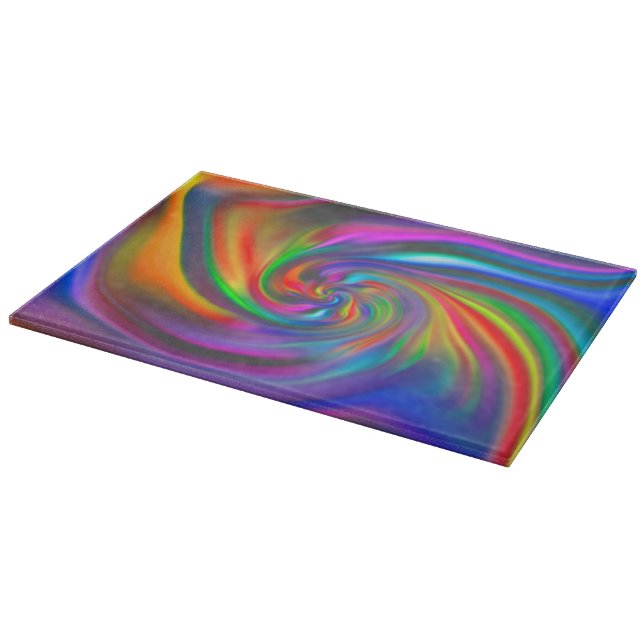 Abstract Background Spirals Soft II Cutting Board (Corner)