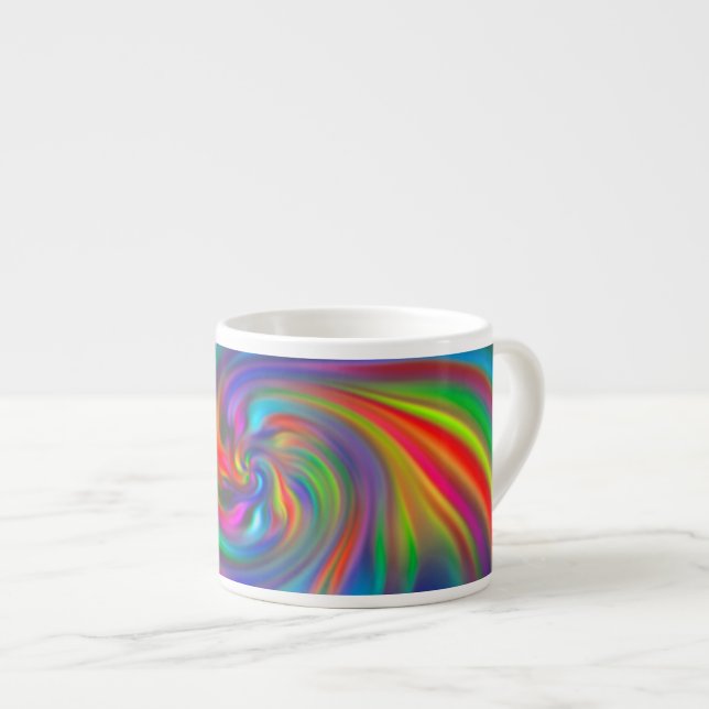 Abstract Background Spirals Soft II Espresso Cup (Front Right)