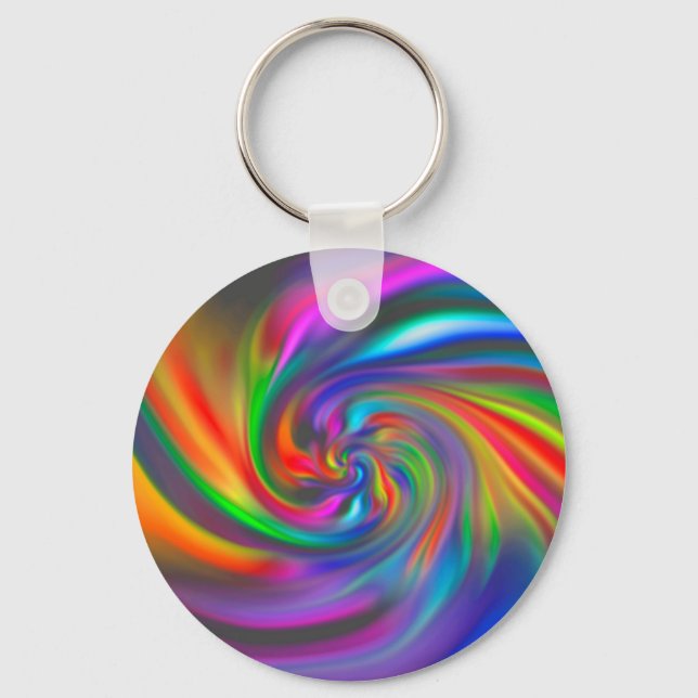 Abstract Background Spirals Soft II Key Ring (Front)