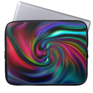 Abstract Background Spirals Soft II Laptop Sleeve