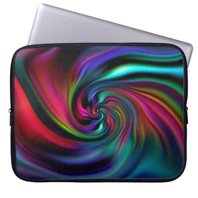 Abstract Background Spirals Soft II Laptop Sleeve (Front)