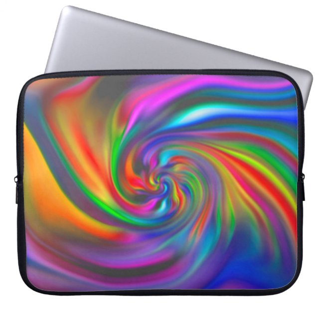 Abstract Background Spirals Soft II Laptop Sleeve (Front)