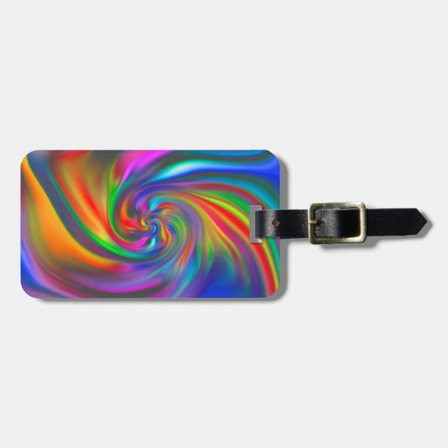 Abstract Background Spirals Soft II Luggage Tag (Front Horizontal)