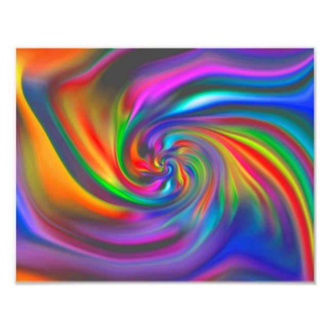Abstract Background Spirals Soft II Photo Print (Front)
