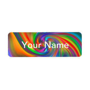Abstract Background Spirals Soft II + your text Return Address Label