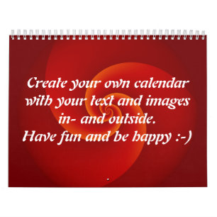 Abstract Background Spirals soft III + your text Calendar