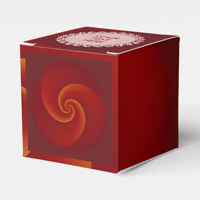 Abstract Background Spirals soft III + your text Favour Box (Front Side)