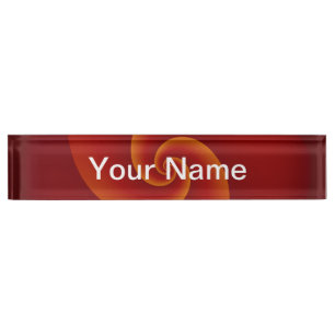 Abstract Background Spirals soft III + your text Nameplate