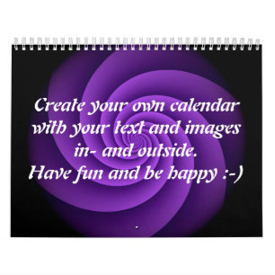 Abstract Background Spirals soft IV + your text Calendar