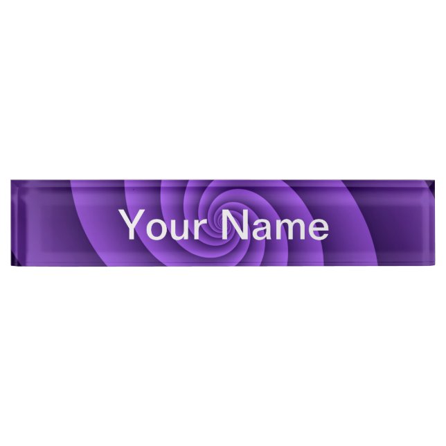Abstract Background Spirals soft IV + your text Nameplate (Front)