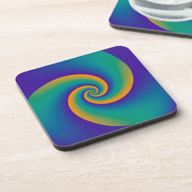 Abstract Background Spirals soft V Coaster (Left Side)