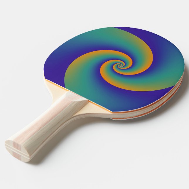 Abstract Background Spirals soft V Ping Pong Paddle (Front Angle)