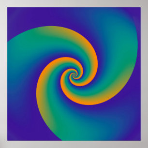 Abstract Background Spirals soft V Poster