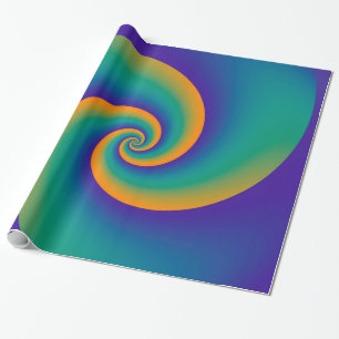 Abstract Background Spirals soft V Wrapping Paper