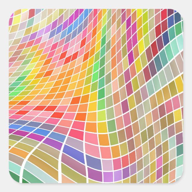 Abstract Background Square Sticker (Front)