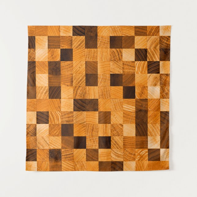 Abstract background texture of wood from the end s tapestry (Front)
