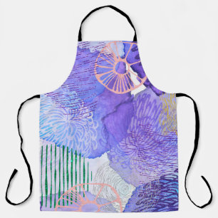 Abstract background watercolor apron