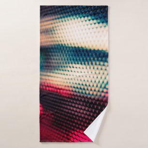 abstract background with bokeh defocused lights an bath towel