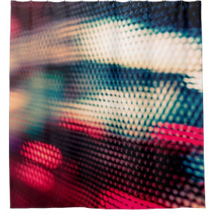 abstract background with bokeh defocused lights an shower curtain