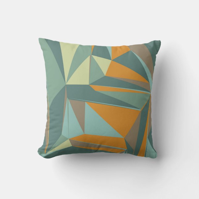 Abstract background with colorful trianglesabstrac cushion (Front)