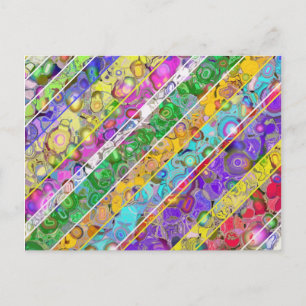 Abstract background with coloured stripes. postcard