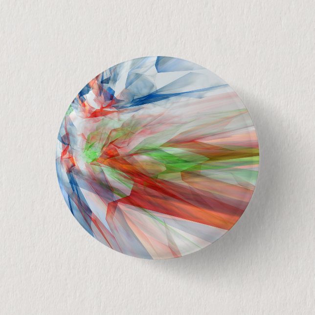 Abstract background with colourful crystals 3 cm round badge (Front)