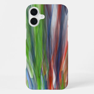 Abstract background with colourful crystals iPhone 16 plus case
