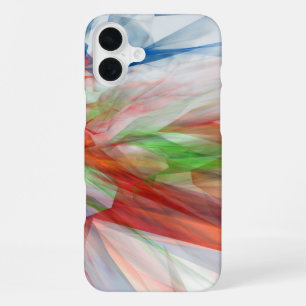 Abstract background with colourful crystals iPhone 16 plus case