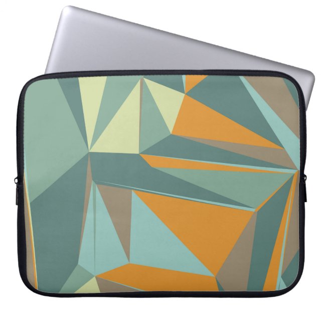 Abstract background with colourful trianglesabstra laptop sleeve (Front)