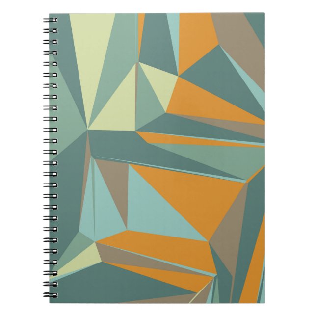 Abstract background with colourful trianglesabstra notebook (Front)