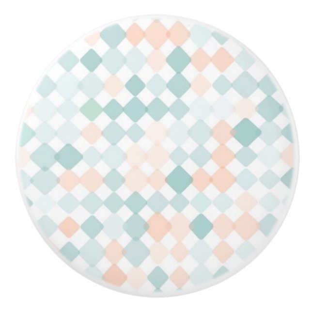 Abstract background with mixed small spots ceramic knob (Front)