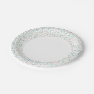 Abstract background with mixed small spots paper plate